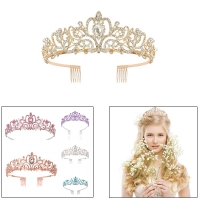 Princess Rhinestone Crown with Combs