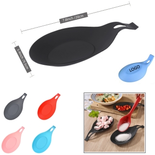 Flexible Silicone Kitchen Utensil Rest Ladle Spoon Holder for Stove Top