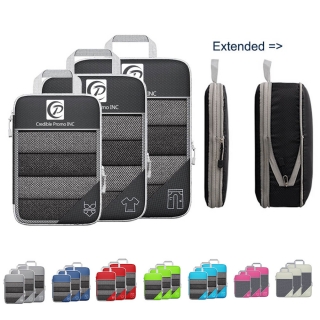 Visible 3 PCS Set Mesh Luggage Organizer Or Compression Packing Cube Set