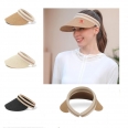 Lady's Portable Beach Visor Straw Hat