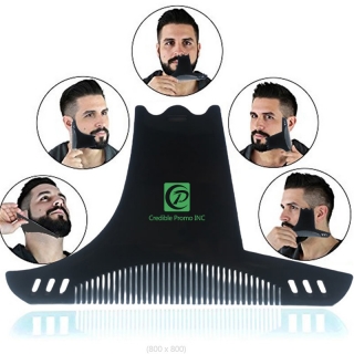 Beard Shaping Template Plus Beard Comb For Perfect Line up Edging With Any Beard Razor Electric Trimmers Tool