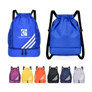 Sports Drawstring Backpack Water Resistant Basketball Bag