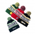 Knitted Beanie Hat with Pompom