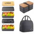 Double Layered Bento Box  with Lunch Bag