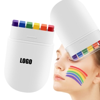 Rainbow Fan Brush or Flag Face Paint for Celebrations Party, World Cup