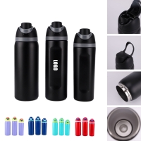 24oz Insulated Stainless Steel Water Bottle with Straw