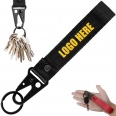 Nylon Heavy Duty Key Ring Strap with sewing label