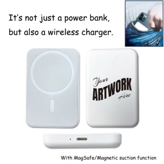 10,000 mAh Mini Portable Magsafe Wireless Charger Or Power Bank