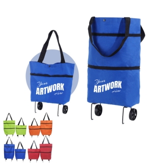 Foldable Extendable Handbag Shopping Tote Bag Or Shopping Cart With Wheels