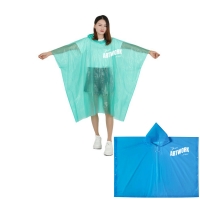 Disposable Biodegradable Translucent EVA Rain Poncho Or Raincoat