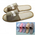 Custom Open Toe Disposable Linen Hotel Slipper