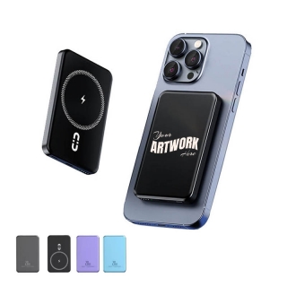 5,000 mAh Mini Portable Magsafe Wireless Charger Or Slim Metal Power Bank