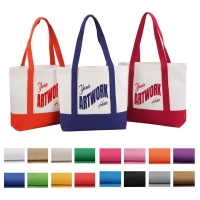 Reusable Two Tone 12OZ Heavy Duty Canvas Tote Bag Or Boat Bag