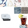 Custom Square 3.54'' x 3.54'' Waterproof Neoprene Cup Mat