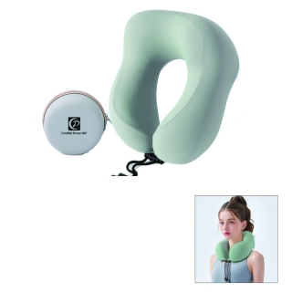 Breathable U-shape Travel Neck Pillow With Carry Case