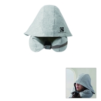 Travel Neck Pillow With Hood For Airplane