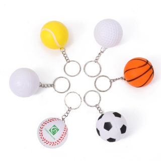 Stress Ball Key Chain Set of Six