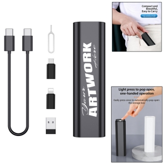 Slim Compact Multi Functional Charging Cable Data Cable Case Adapter Cable Kit Convertor