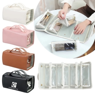 4-In-1 Pu Leather Makeup Organizer Bag