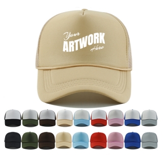 Adjustable Baseball Trucker Hat Mesh Cap With Rope