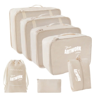 Custom Print 7pc set Travel Luggage Organizer Bag