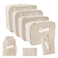 Custom Print 7pc set Travel Luggage Organizer Bag