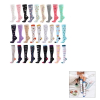 Full Color Imprint Compression Socks For Women And Men