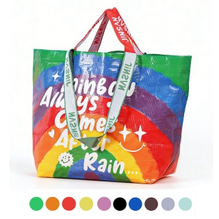 Custom Large Size Premium Quality Recycled 130 GSM Full Color Laminated Woven Bag