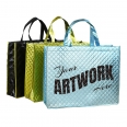 Custom Premium Quality Metallic 210 GSM Laminated Quilted Non-woven Tote Bag