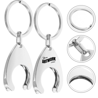 Multi-Purpose Metal Chain Holder for Coin, Key & Wallet