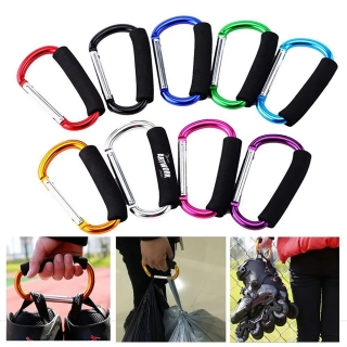 Multipurpose Aluminum Carabiner Clip Stroller Hook