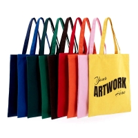 10 OZ Reusable Multi Color Assorted Color Cotton Simple Canvas Bag