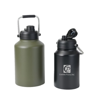 Stainless Steel Sports 64oz Insulated Water Bottle Jug Flask with Handle